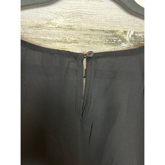 Japna women's XL Gray roll cuff lightweight blouse topm new boho pullover lace - Picture 6 of 6